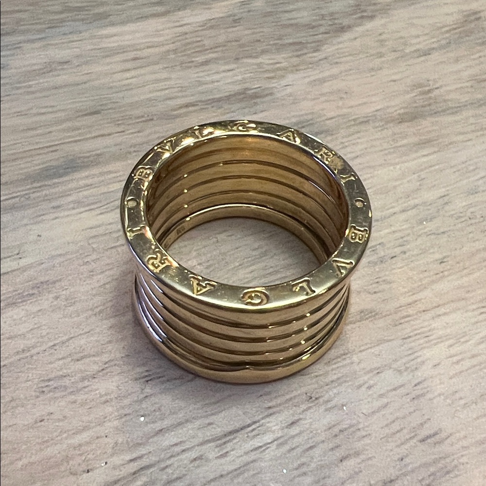 Bvlgari 18k Yellow Gold Ring B.zero1 Women’s